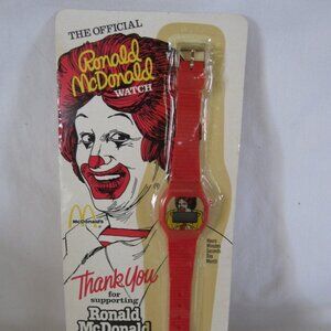 1984 Official Ronald McDonald Watch - Coca-Cola, Red - Sealed in Orig. package